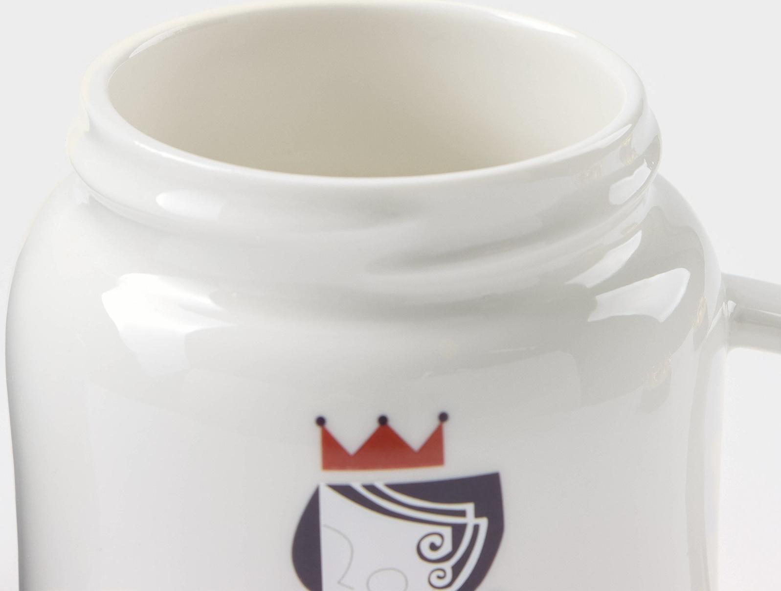 Набор кружек керамических «Король и королева», 2 предмета: 380 мл, цвет чёрный и белый