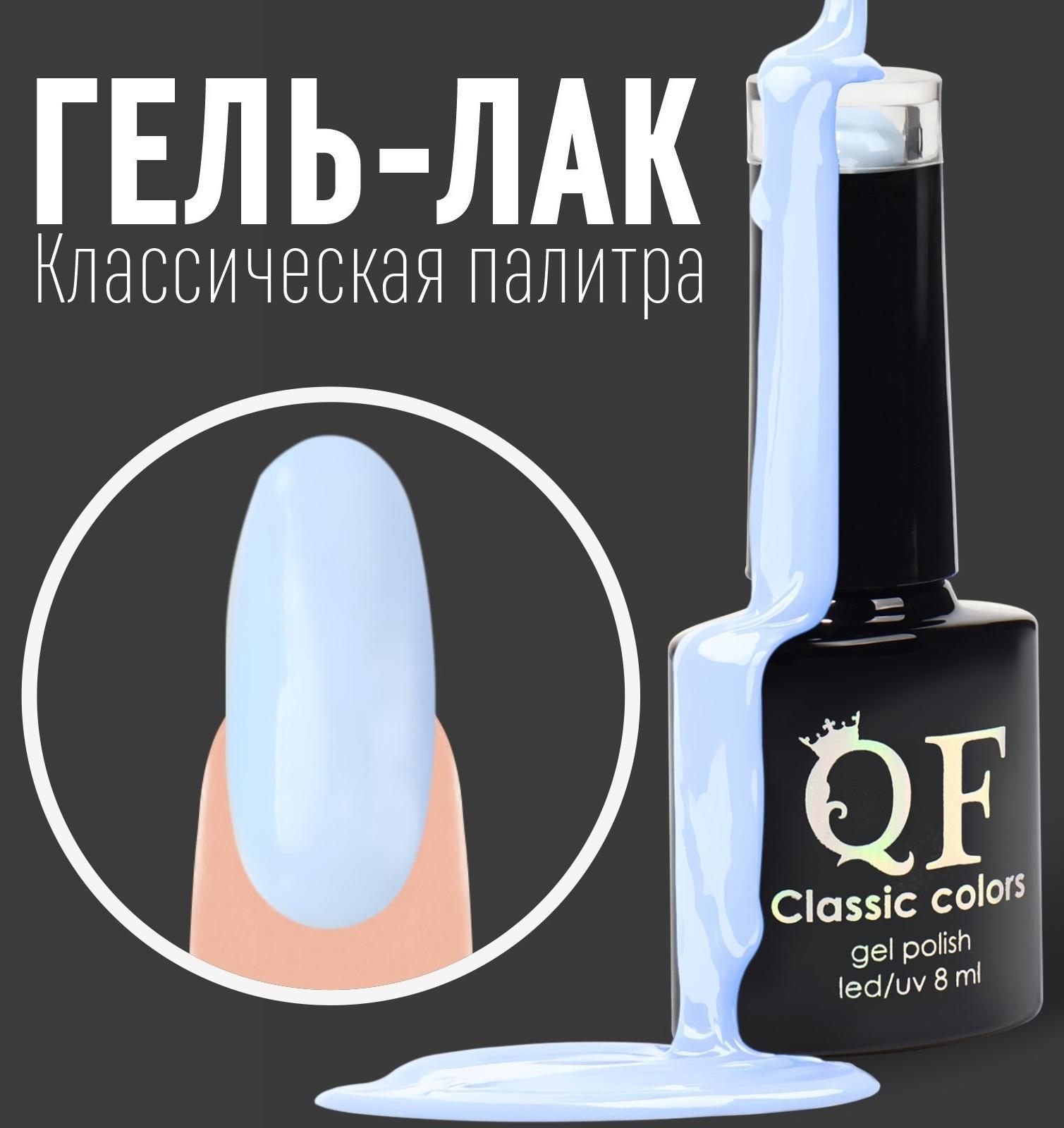 Гель лак для ногтей, «CLASSIC COLORS», 3-х фазный, 8мл, LED/UV, цвет небесно-голубой (93)