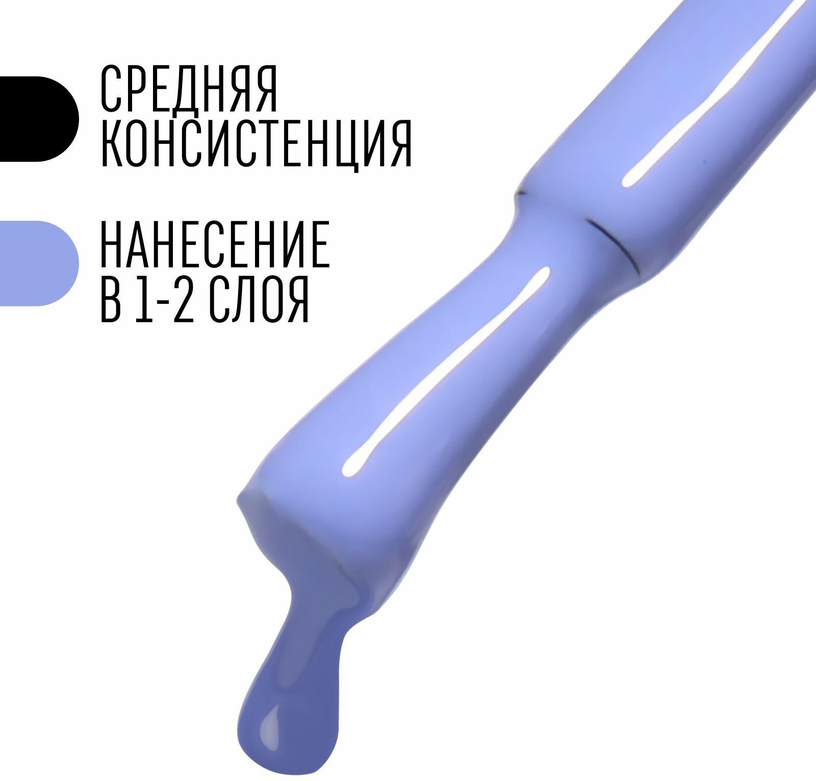 Гель лак для ногтей, «CLASSIC COLORS», 3-х фазный, 8мл, LED/UV, цвет васильковый (96)