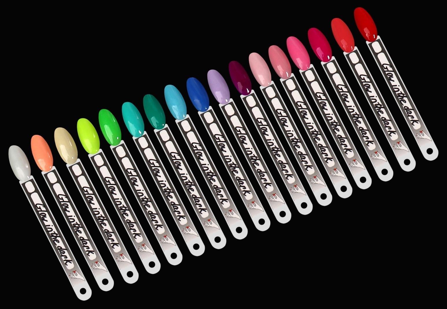 Гель лак для ногтей «GLOW IN THE DARK», 3-х фазный, 8 мл, LED/UV, люминесцентный, цвет синий (18)