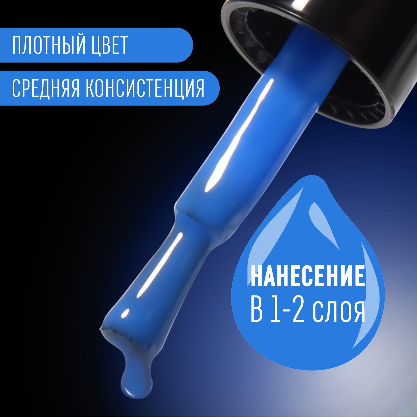 Гель лак для ногтей «GLOW IN THE DARK», 3-х фазный, 8 мл, LED/UV, люминесцентный, цвет синий (18)