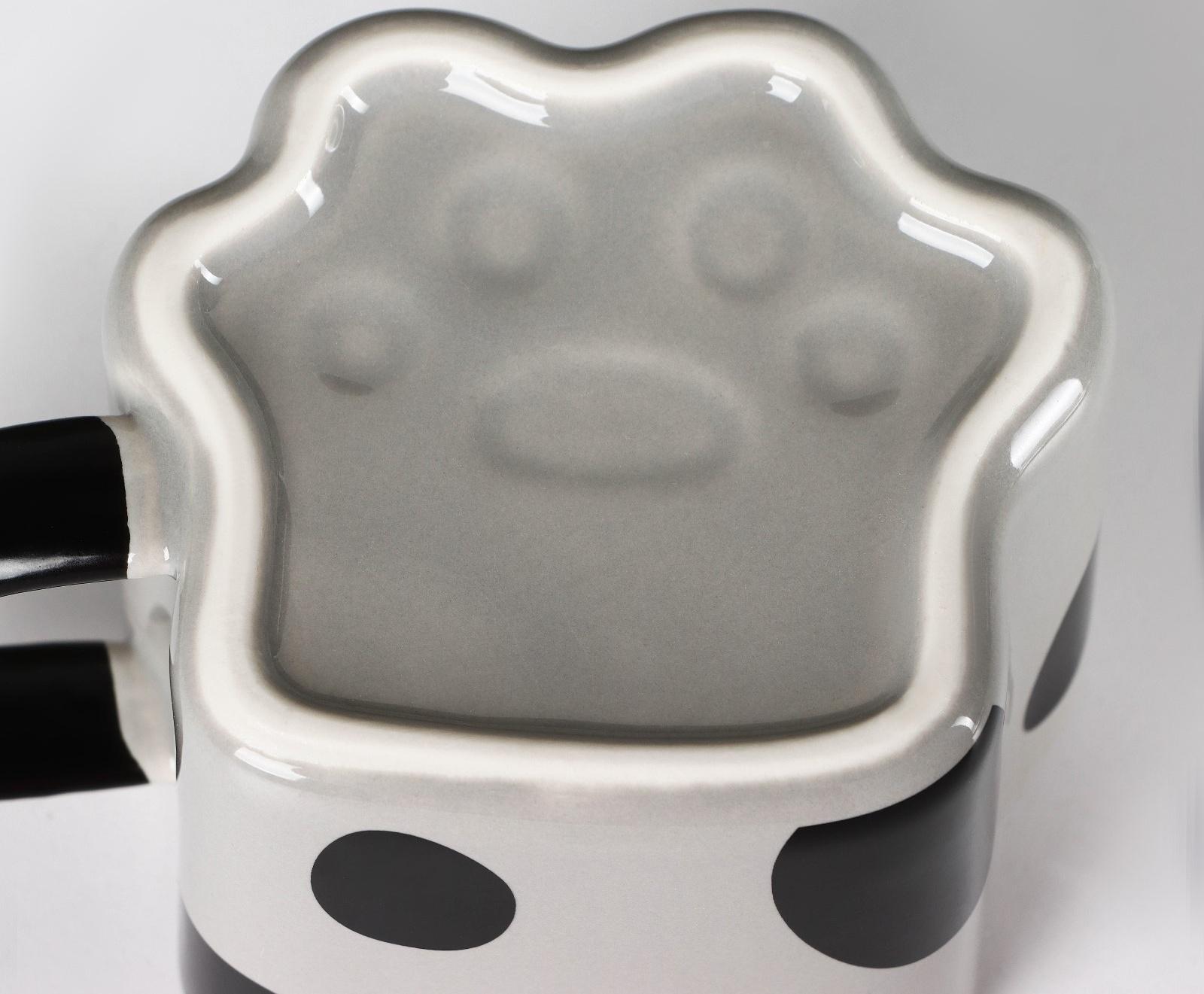 Кружка керамическая «Лапа тигра», 350 мл, цвет серый