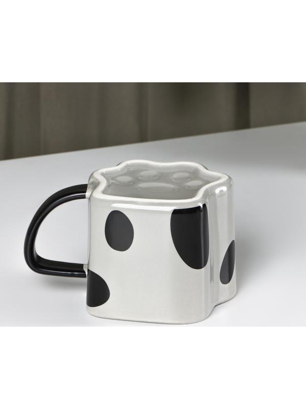 Кружка керамическая «Лапа тигра», 350 мл, цвет серый