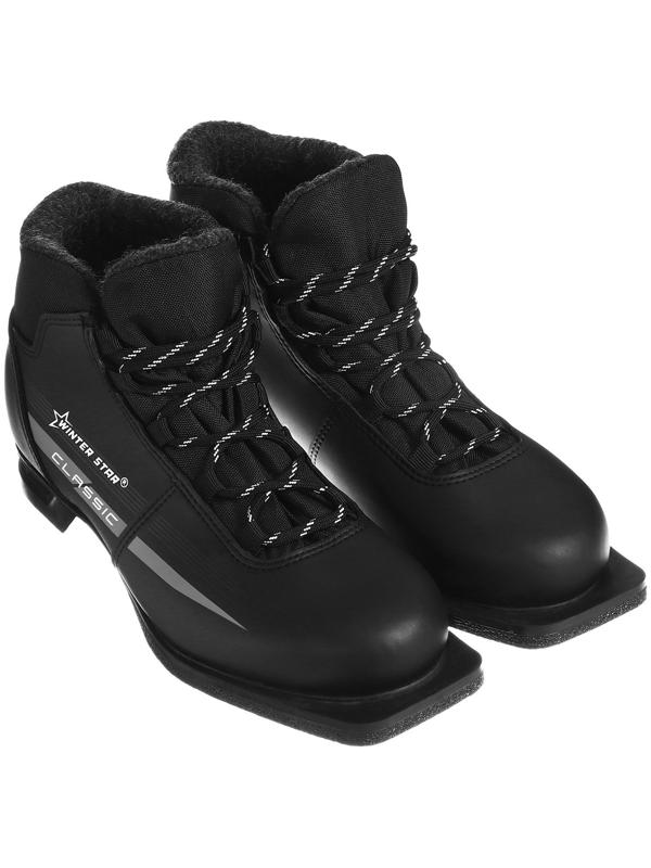 Ботинки лыжные Winter Star classic, NN75, р. 46, цвет чёрный, лого серый