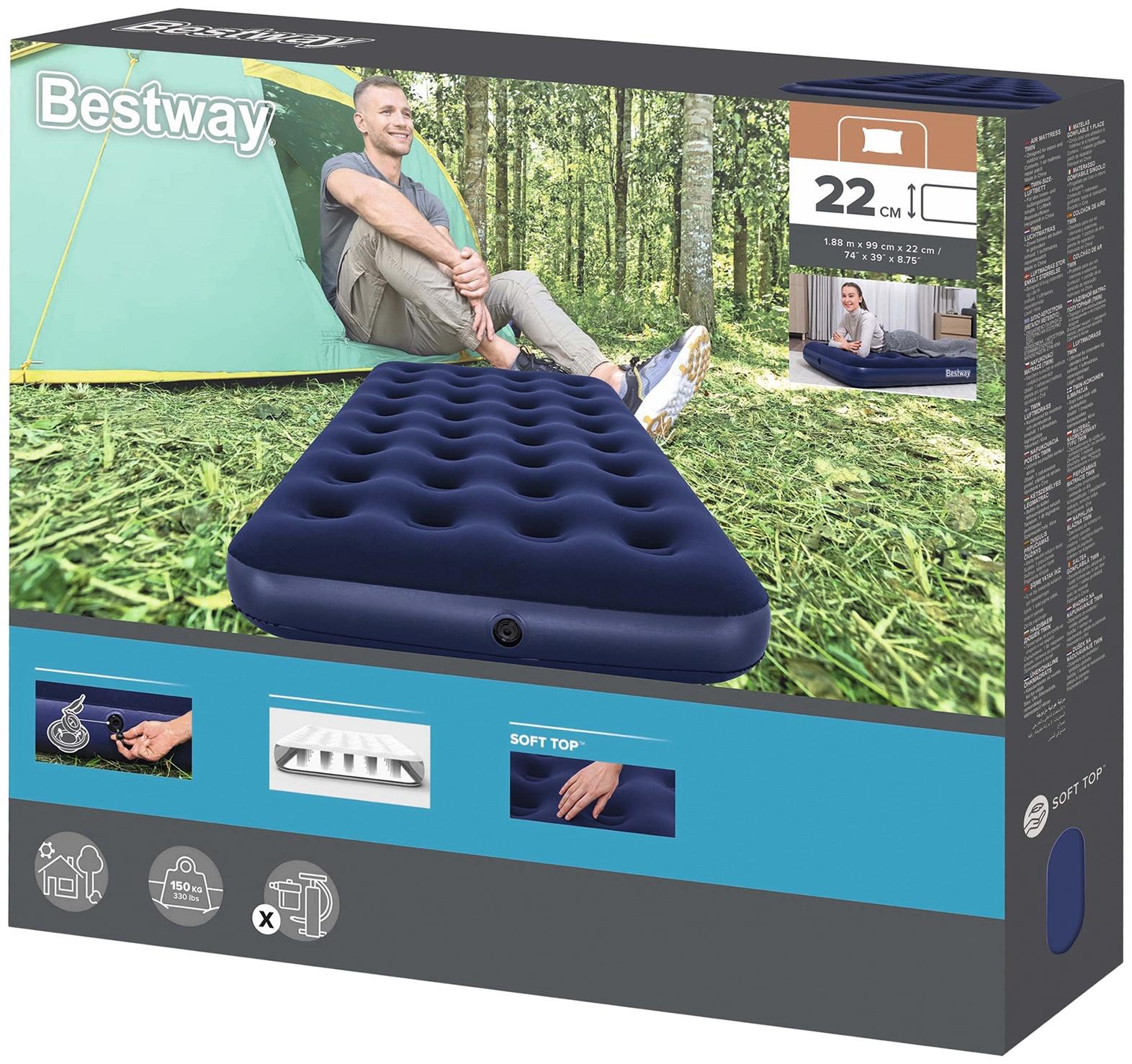 Матрас надувной, 188 х 99 х 22 см, 67001 Bestway