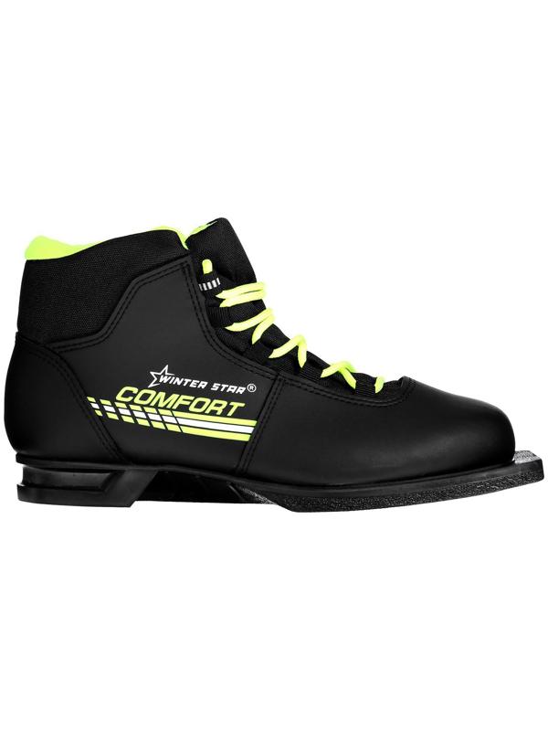 Ботинки лыжные Winter Star comfort, NN75, р. 40, цвет чёрный, лого лайм/неон