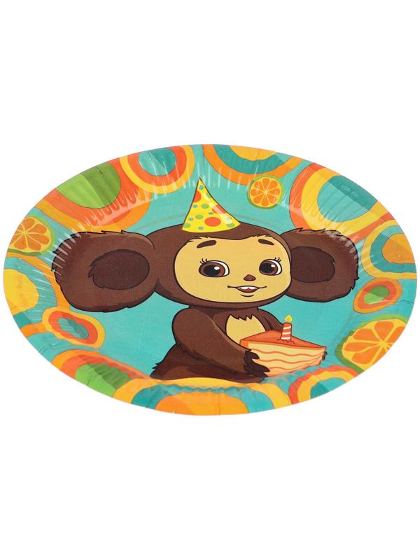 Тарелка бумажная, Чебурашка 18 см