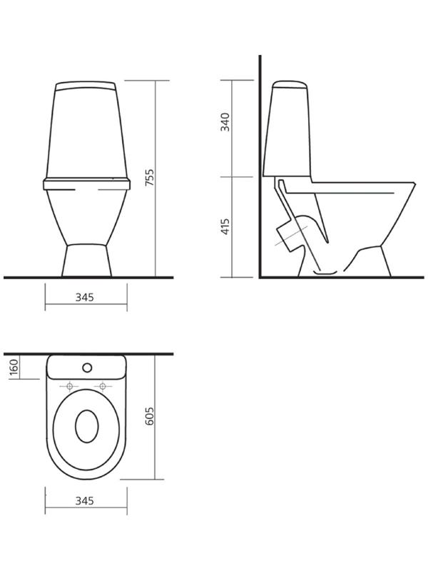 Унитаз-компакт «Лада Эконом», 1-режим, арматура , белый