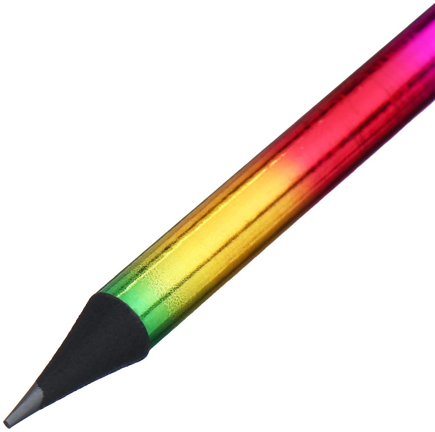 Карандаш чернографитный, 10B, корпус синий