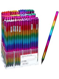 Карандаш чернографитный, 10B, корпус синий