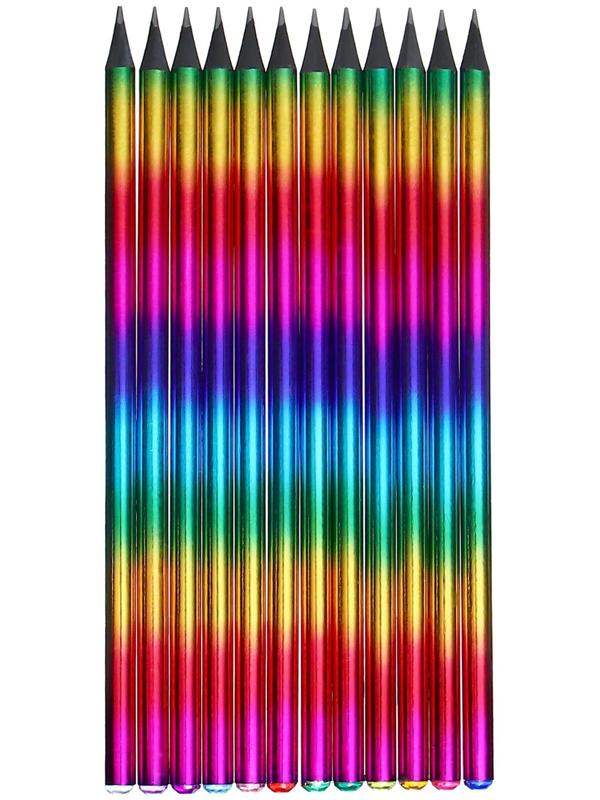 Карандаш чернографитный, 10B, корпус синий