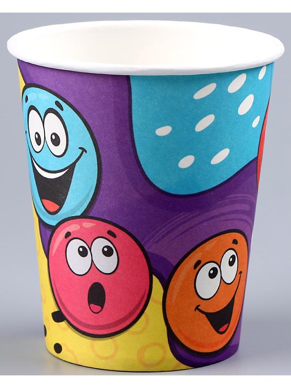 Стакан бумажный «Смайлы», 250 мл