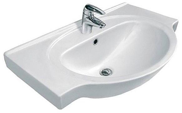 Раковина встраиваемая Cersanit ERICA ERI70, с 1 отверстием под смеситель, цвет белый