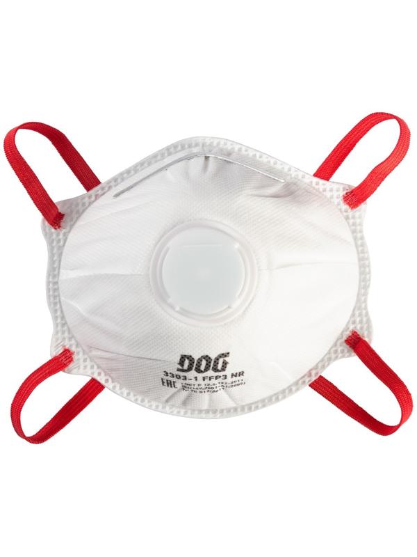 Полумаска фильтрующая, респиратор DOG 3303-1 FFP3 NR с клапаном