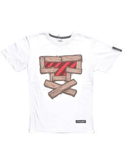 Футболка FullT T-Wood, размер M, белый, коричневый, красный