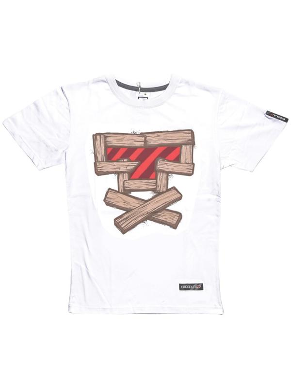 Футболка FullT T-Wood, размер M, белый, коричневый, красный