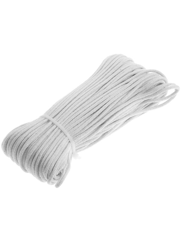 Веревка хлопковая плетеная 3.0 мм, 50 м, без покрытия