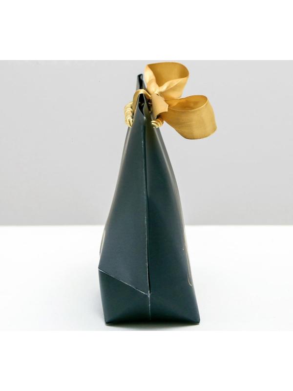 Пакет подарочный Best wishes, 14 х 17 х 7 см