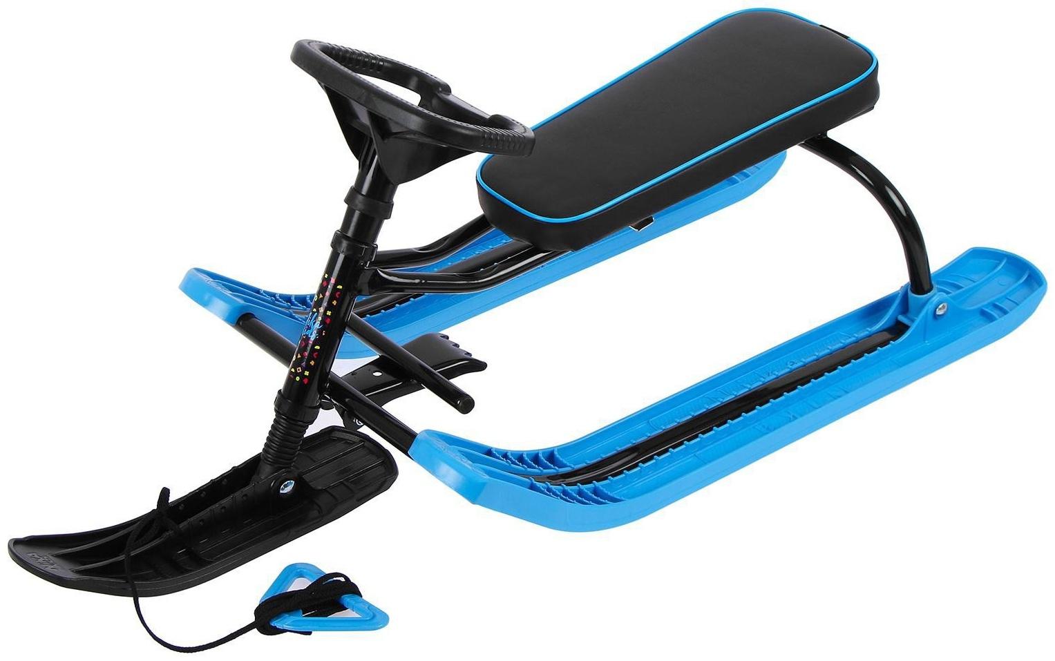 Снегокат« Тимка спорт», ТСЛ/Ч2, цвет чёрный/голубой