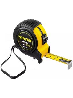 Рулетка STAYER MASTER 34025-03_z01, в ударостойком обрезиненном корпусе, 3м х 16мм