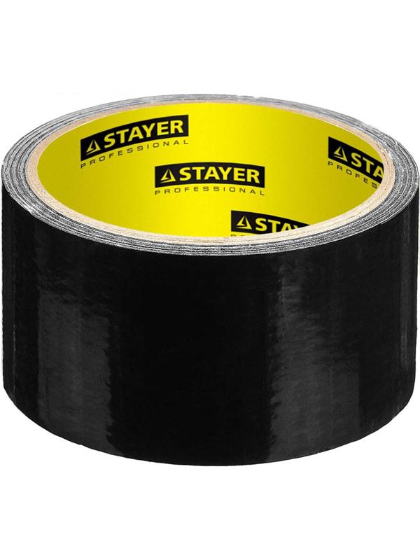 Лента армированная STAYER Professional 12086-50-10, влагостойкая, 48мм х 10м, черная