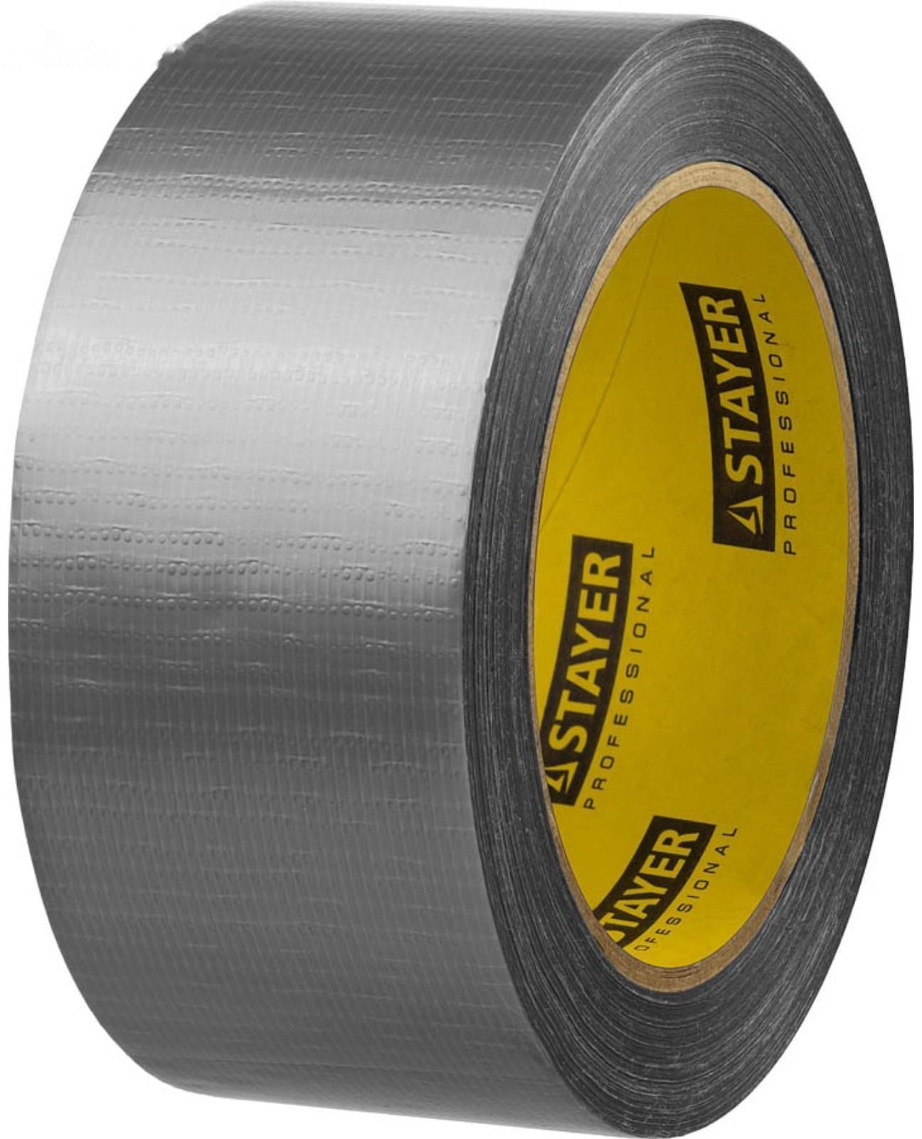 Лента армированная STAYER 12080-50-25, универсальная, влагостойкая, 48мм х 25м, серебристая   553324