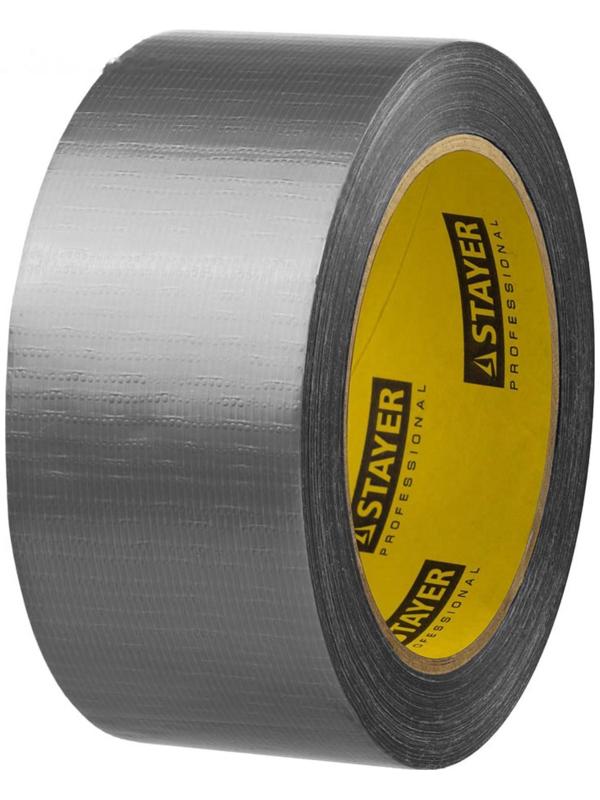 Лента армированная STAYER 12080-50-25, универсальная, влагостойкая, 48мм х 25м, серебристая   553324
