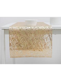 Дорожка на стол «Паутина», 33×150 см, цвет золотой