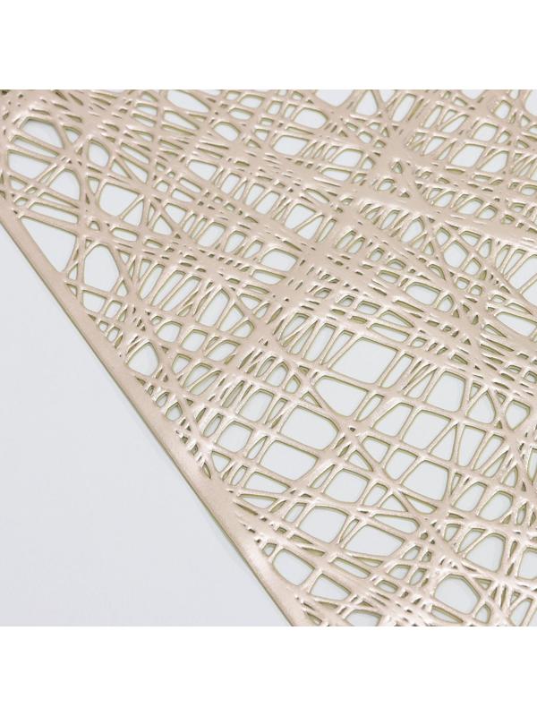 Дорожка на стол «Паутина», 33×150 см, цвет золотой