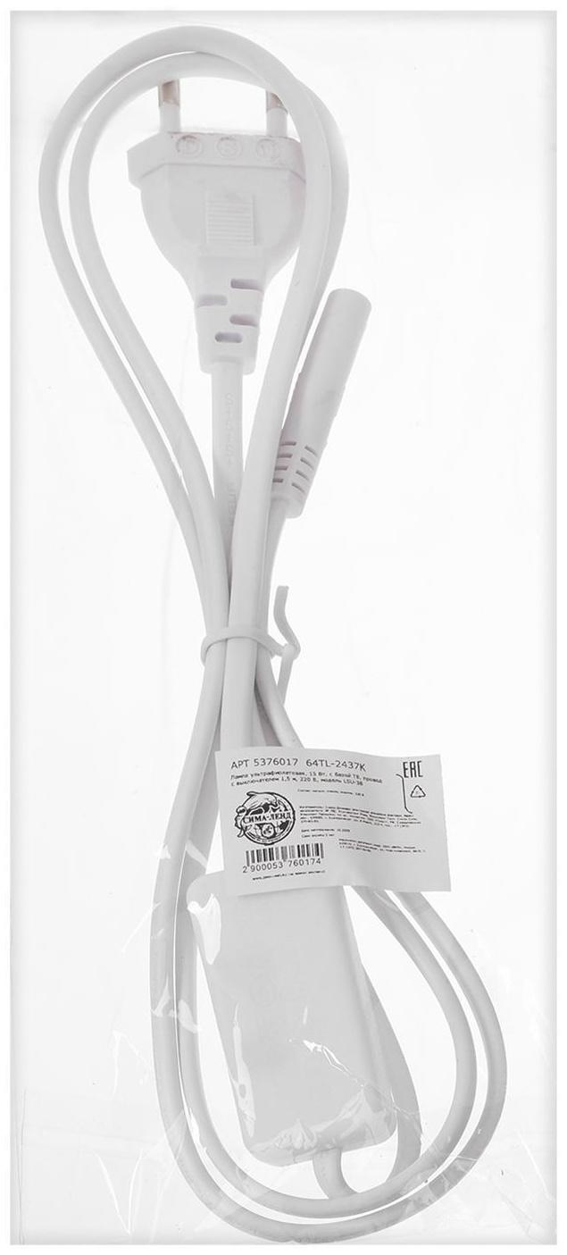 Светильник ультрафиолетовый бактерицидный, 8 Вт, с лампой в комплекте, до 20 м2