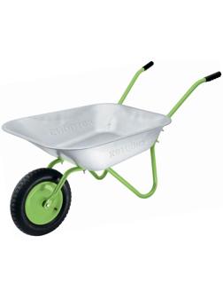 Тачка садовая, одноколёсная: груз/п 90 кг, объём 65 л, зелёные ручки