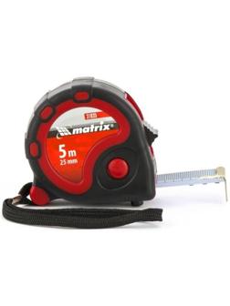 Рулетка MATRIX Status 3 fixations 31035, 3 фиксации ленты, 5 м х 25 мм