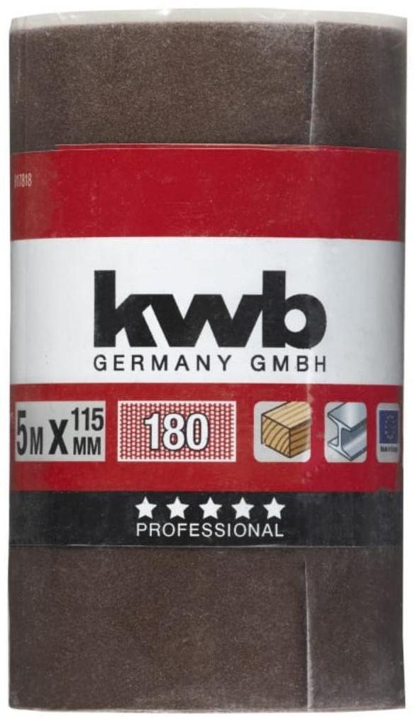 Бумага шлифовальная в рулоне KWB, 115х5000 мм, К180, усиленная основа
