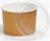 Контейнер круглый, с пластиковой крышкой, крафт, 250 мл