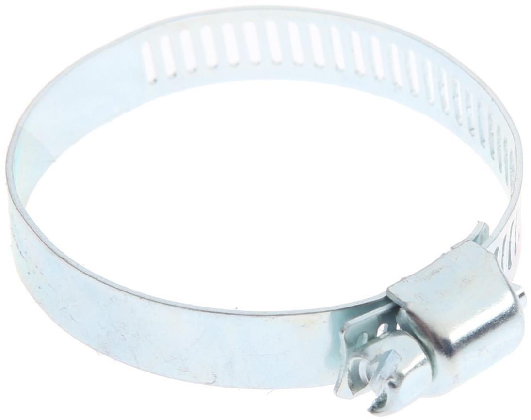 Хомут червячный ZEIN engr, сквозная просечка, диаметр 21-44 мм, ширина 8 мм, оцинкованный