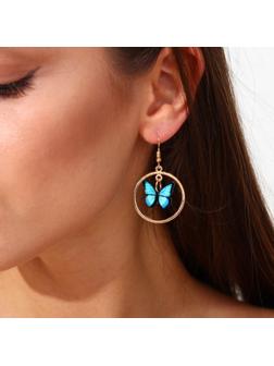 Серьги с кольцами «Расцветай от счастья»