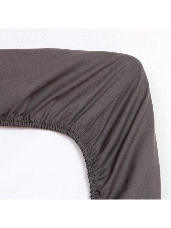 Простыня на резинке Этель 160х200х25, цвет серый, бязь 125г/м2