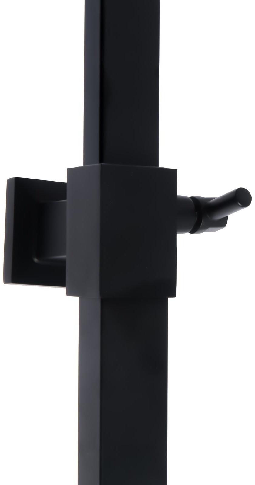 Душевая система Accoona A83306F, однорычажный, термостат, тропический душ, лейка, черный