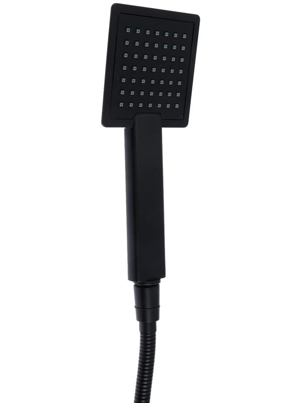 Душевая система Accoona A83306F, однорычажный, термостат, тропический душ, лейка, черный