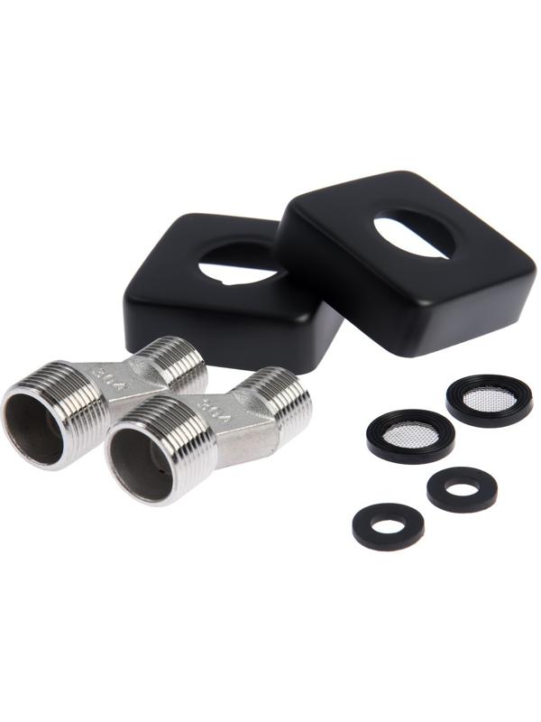 Душевая система Accoona A83306F, однорычажный, термостат, тропический душ, лейка, черный