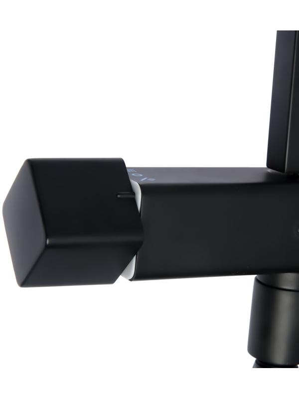 Душевая система Accoona A83306F, однорычажный, термостат, тропический душ, лейка, черный