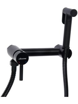 Смеситель для биде Accoona A3290F-2, с гигиеническим душем, настенный, черный