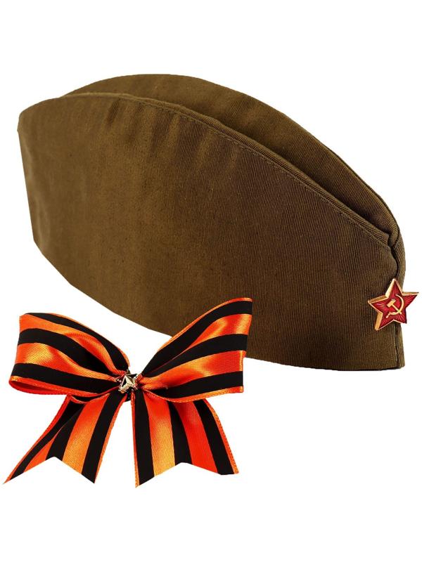 Набор «9 мая», 2 предмета: пилотка, лента на значке