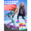 Коньки детские раздвижные Snow Cat, с роликовой платформой, р. 30-33