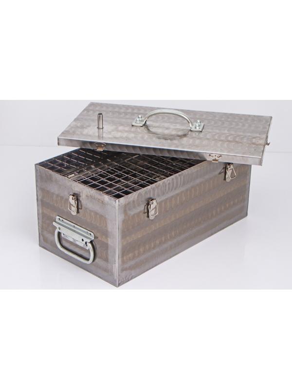 Коптильня двухъярусная «ЧУДО Премиум» для горячего копчения, нержавеющая сталь