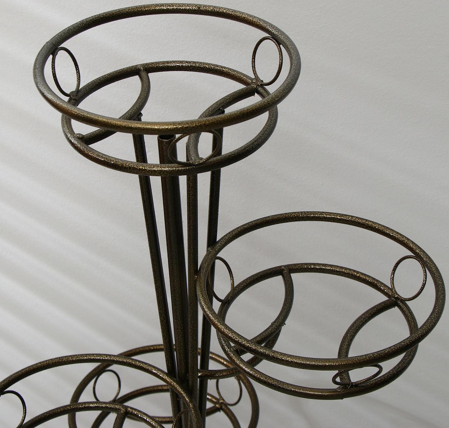 Подставка для цветов, напольная, на 4 горшка, d = 17 см, бронзовая, «Консул»