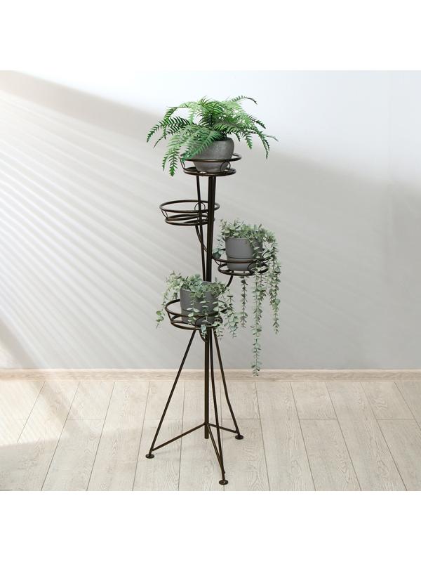 Подставка для цветов, напольная, на 4 горшка, d = 17 см, бронзовая, «Консул»