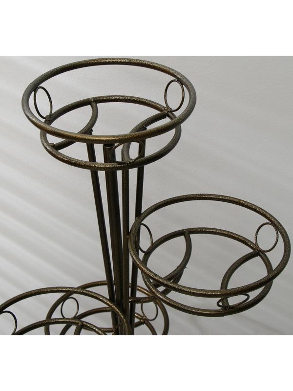 Подставка для цветов, напольная, на 4 горшка, d = 17 см, бронзовая, «Консул»