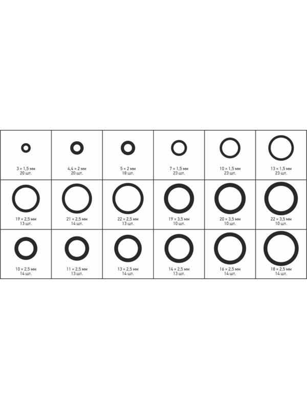 Набор шайб уплотнительных Сервис Ключ, 279 предметов