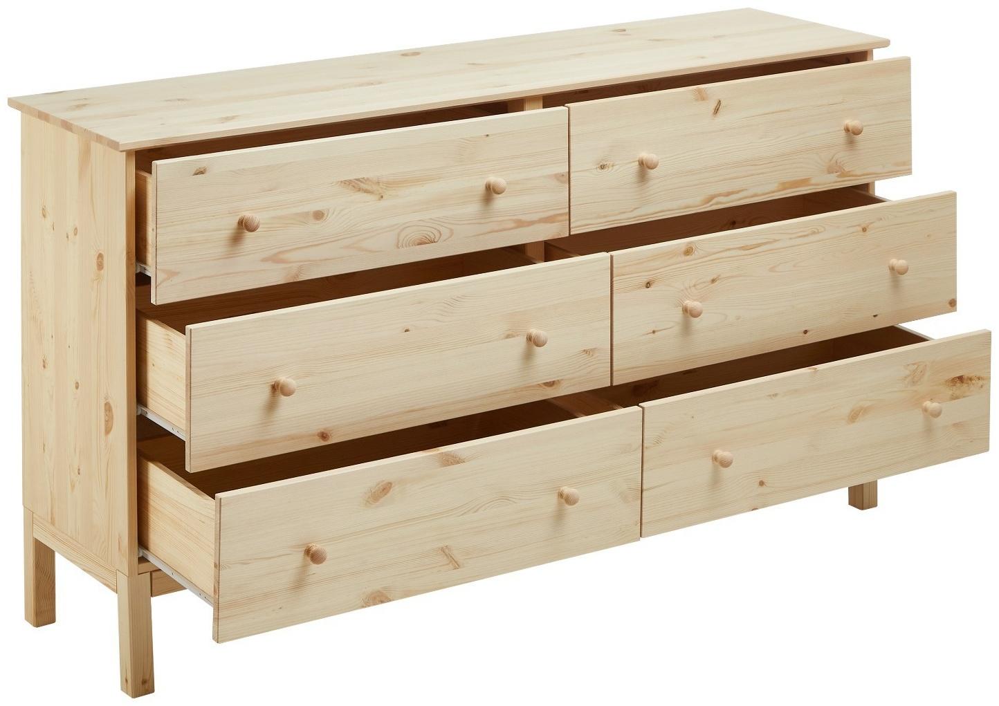 Комод TARVA 6, 151х92х40, Массив сосны